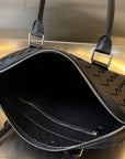 SLIM INTRECCIATO BRIEFCASE 36 BLACK CALFSKIN