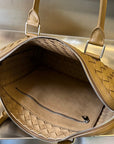 SLIM INTRECCIATO BRIEFCASE 36 CARAMEL BROWN CALFSKIN