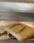 SLIM INTRECCIATO BRIEFCASE 36 CARAMEL BROWN CALFSKIN