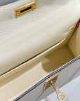 HM Mini Kelly 19cm Cream Pink Epsom Gold Hardware