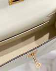 HM Mini Kelly 19cm Cream Etoupe Epsom Gold Hardware