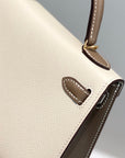 HM Mini Kelly 19cm Cream Etoupe Epsom Gold Hardware