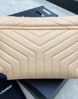 LOULOU MEDIUM 32 CREAM QUILTED LEATHER SILVER HARDWARE