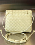 BV Mini Crossbody Bag 19cm Light Yellow Calfskin Ghw