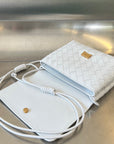 BV Mini Crossbody Bag 19cm White Calfskin Ghw
