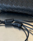 BV Mini Crossbody Bag 19cm Black Calfskin Ghw