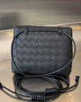 BV Mini Crossbody Bag 19cm Black Calfskin Ghw