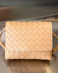 BV Mini Crossbody Bag 19cm Beige Calfskin Ghw