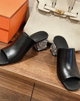 hm glam 60 all black calfskin