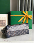 VENDÔME COSMETIC POUCH 17 IN NAVY BLUE GOYARDINE CANVAS AND CALFSKIN TRIM