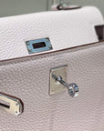 HM Mini Kelly 20cm Pink Togo Leather Silver Hardware