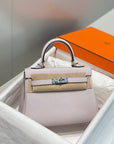 HM Mini Kelly 20cm Pink Togo Leather Silver Hardware