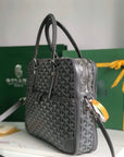 AMBASSADE DOCUMENT CASE 35 IN GRAY GOYARDINE CANVAS