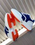 HM Giga 50 Sneaker Blue Canvas White Goatskin Orange