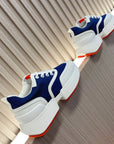 HM Giga 50 Sneaker Blue Canvas White Goatskin Orange