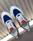 HM Giga 50 Sneaker Blue Canvas White Goatskin Orange