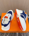 HM Giga 50 Sneaker Blue Canvas White Goatskin Orange