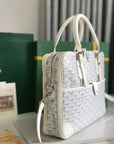 AMBASSADE DOCUMENT CASE 35 IN WHITE GOYARDINE CANVAS