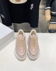 CHLOÉ NAMA SNEAKER 5 CM IN LIGHT PINK CALFSKIN