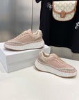 CHLOÉ NAMA SNEAKER 5 CM IN LIGHT PINK CALFSKIN