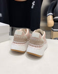 CHLOÉ NAMA SNEAKER 5 CM IN LIGHT PINK CALFSKIN