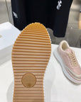 CHLOÉ NAMA SNEAKER 5 CM IN LIGHT PINK CALFSKIN