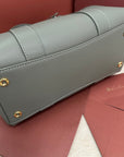 LOOM BAG 25 IN THYME GREEN SMOOTH CALFSKIN