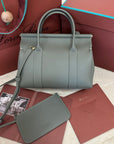 LOOM BAG 25 IN THYME GREEN SMOOTH CALFSKIN