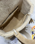 CD Lady 24 Camel Cowhide And Fur Gold Hardware