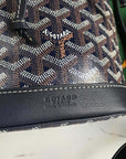 PETIT FLOT BUCKET BAG 22 IN NAVY BLUE GOYARDINE CANVAS AND LAMBSKIN TRIM