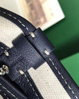 PETIT FLOT BUCKET BAG 22 IN NAVY BLUE GOYARDINE CANVAS AND LAMBSKIN TRIM