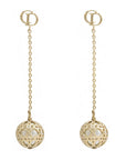 CD BALL DROP GOLD EARRINGS