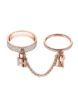 HM KELLY CLOCHETTE DOUBLE RING IN ROSE GOLD WITH DIAMONDS