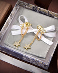 PETIT CD STAR GOLD DIAMOND EARRINGS