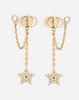 PETIT CD STAR GOLD DIAMOND EARRINGS