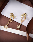 PETIT CD STAR GOLD DIAMOND EARRINGS