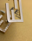 FF BAGUETTE MOTIF SHAPED GOLD EARRINGS