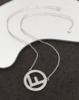 F LOGO NECKLACE FULL DIAMOND