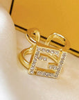 DOUBLE F GOLD DIAMOND RING