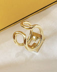 DOUBLE F GOLD DIAMOND RING