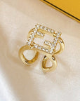 DOUBLE F GOLD DIAMOND RING