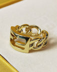 FF RING OPEN GOLD