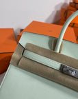 HM BIRKIN 25CM VERT FIZZ TOGO LEATHER SILVER HARDWARE