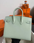HM BIRKIN 25CM VERT FIZZ TOGO LEATHER SILVER HARDWARE