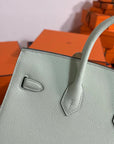 HM BIRKIN 25CM VERT FIZZ TOGO LEATHER SILVER HARDWARE