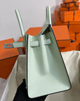 HM BIRKIN 25CM VERT FIZZ TOGO LEATHER SILVER HARDWARE