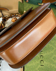 BAMBOO TOP HANDLE BAG 21 IN BROWN CALFSKIN