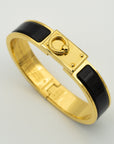 H RING LOCK BRACELET 12MM BLACK