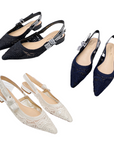 CD 25 J'Adior Slingback Flat Mesh Fabric 237966