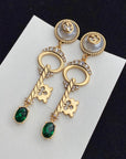 KEY SHAPED DANGLE GG EARRING